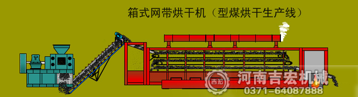 網(wǎng)帶式烘干機(jī)型煤烘干生產(chǎn)線